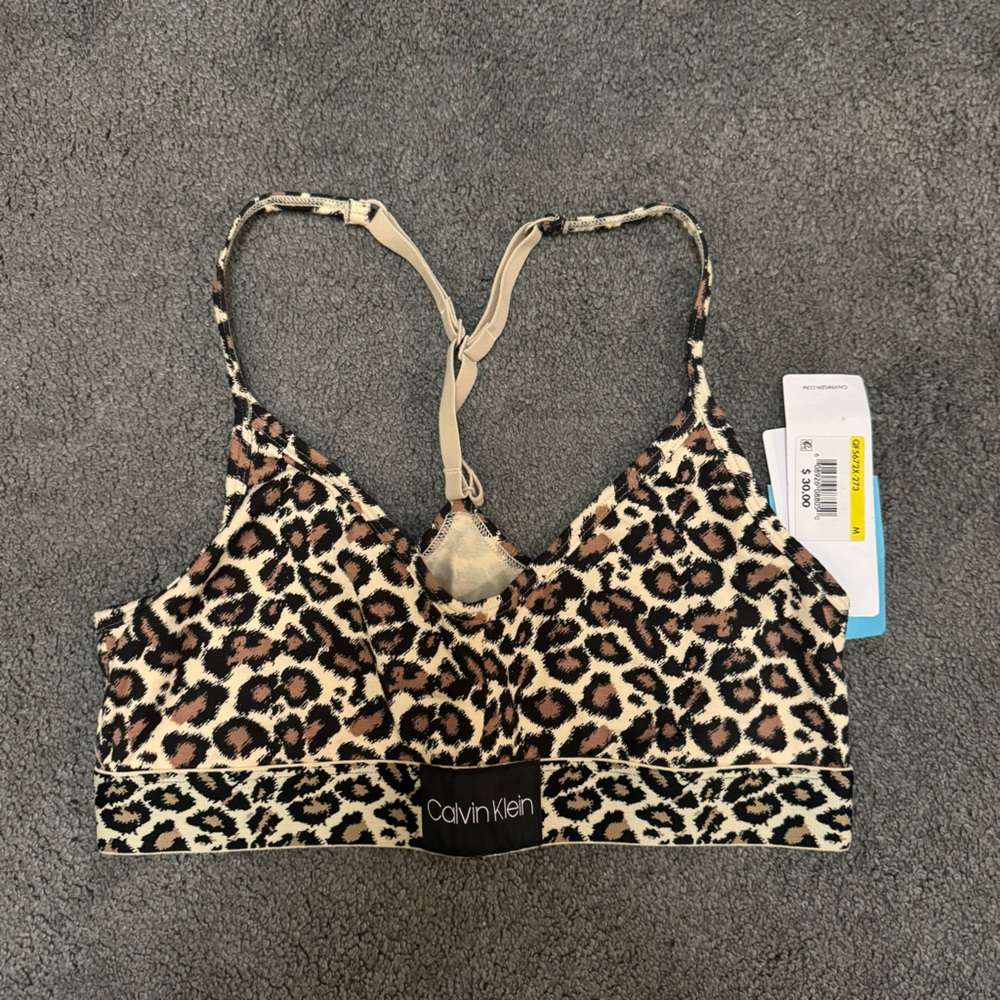 Calvin Klein underwear animal cheetah print bralette